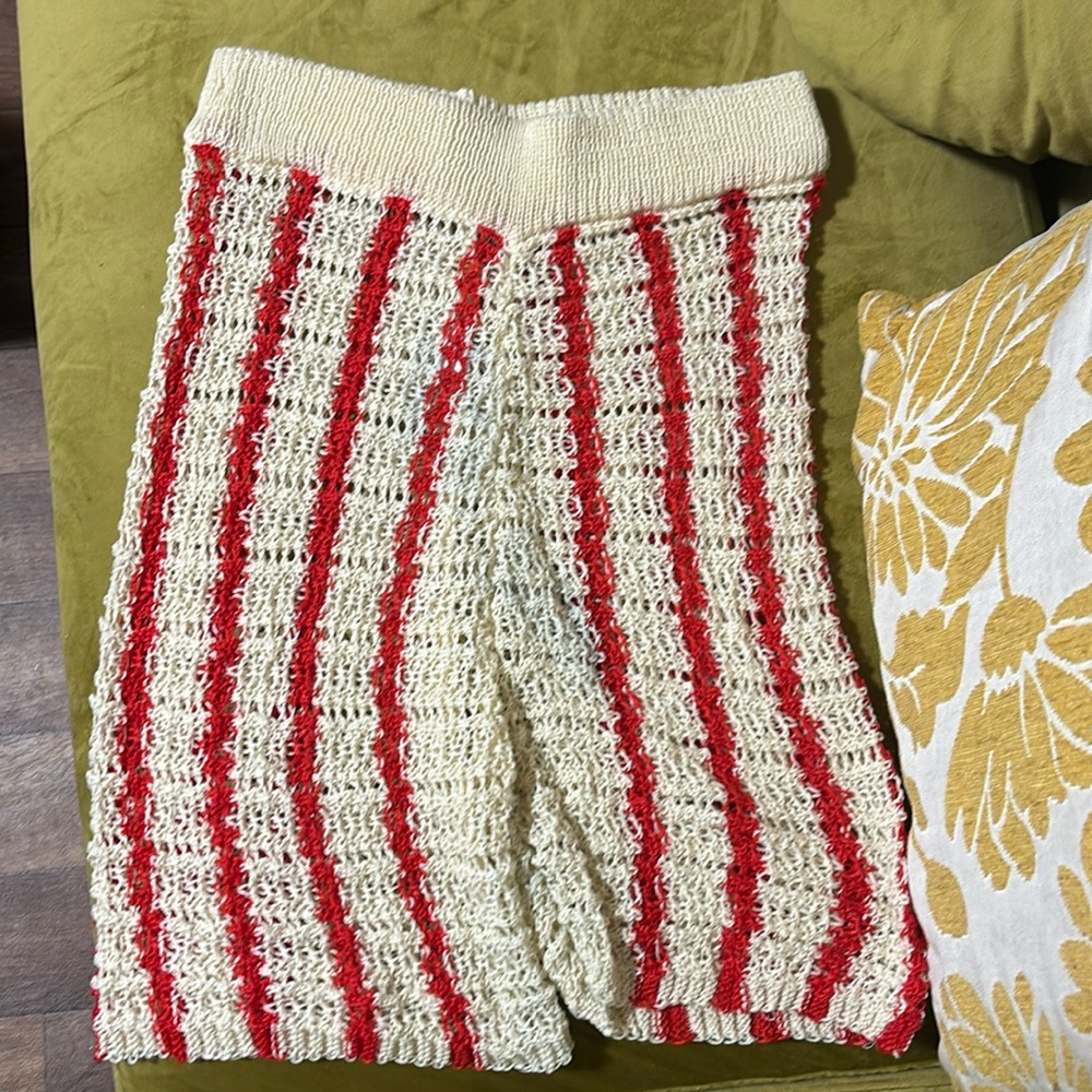 Crème knitted short set